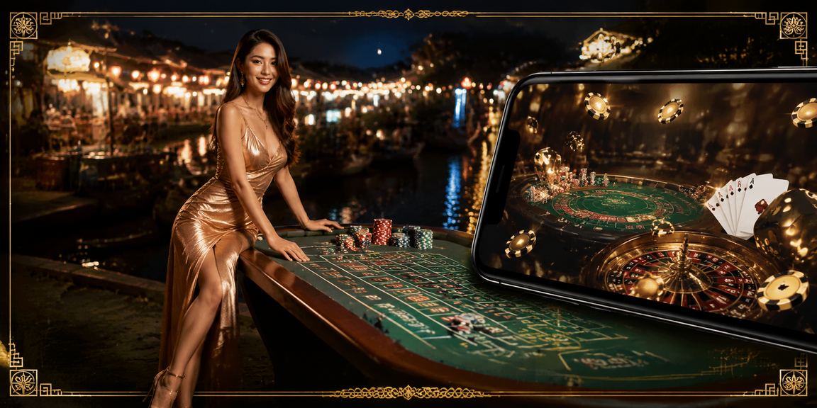 Khách du lịch Phú Quốc dùng điện thoại truy cập trang xổ số và casino trực tuyến bên bờ biển